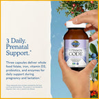 Garden of Life Vitamin Code Raw Prenatal Multivitamínico para Mujeres con Hierro, Ácido Fólico, Probióticos y Nutrientes de Alimentos Integrales – Apoyo Inmunológico y Energía Celular, No-GMO, Sin Gluten, Kosher, 60 Días de Suministro