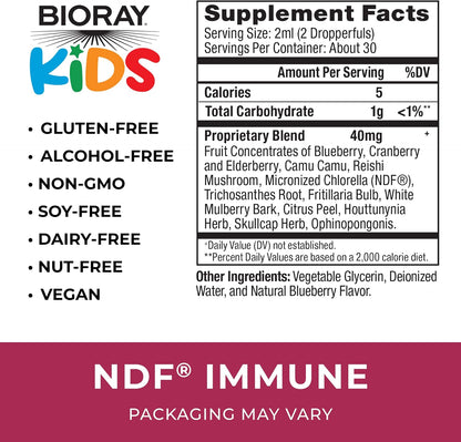 BIORAY Kids NDF Immune - Blueberry - 59 ml - – ¿Tiene algún sabor artificial? No, el sabor a arándano proviene de – Image 2