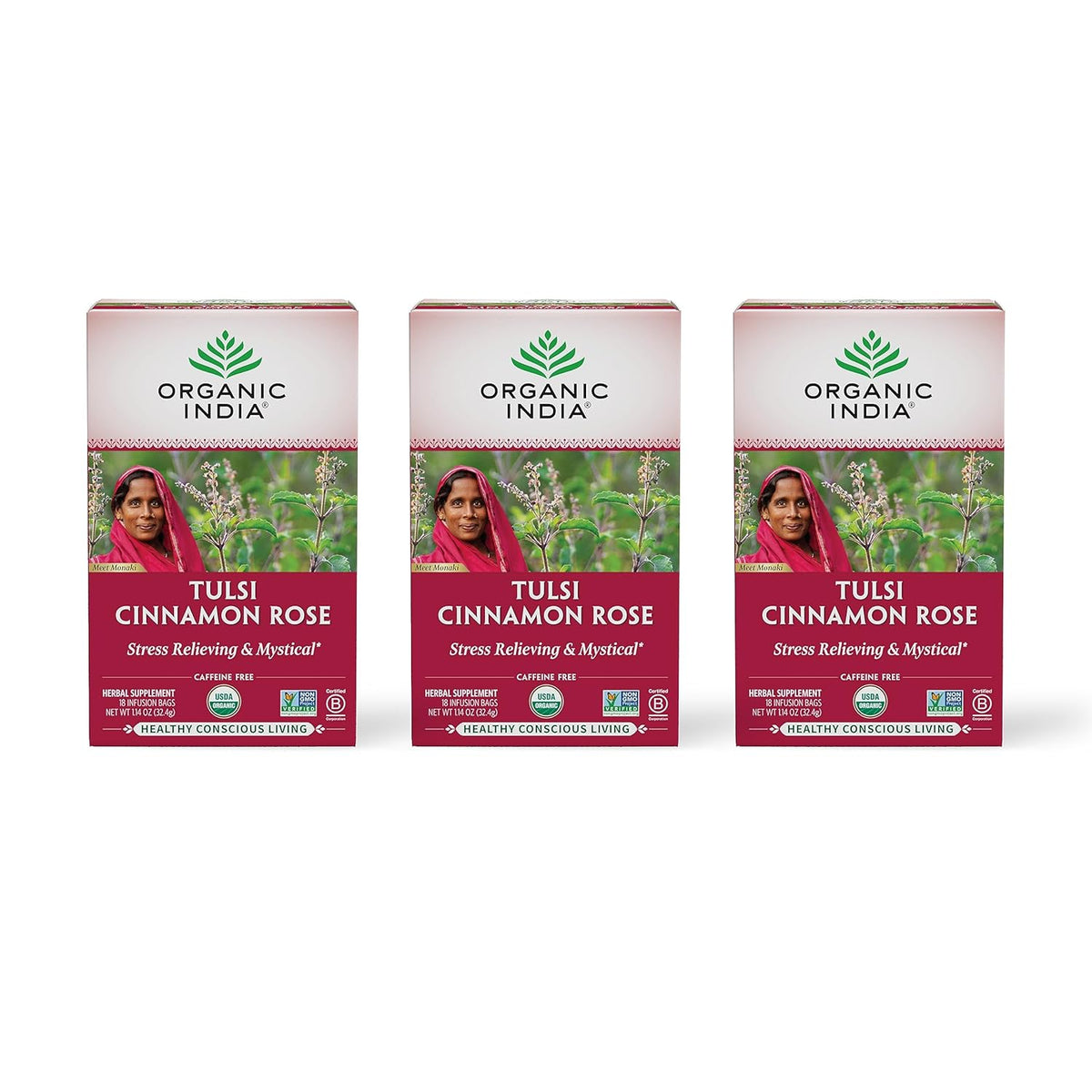 ORGANIC INDIA Té de Tulsi Original - Infusión de Albahaca Sagrada y Albahaca Africana, Relajante, Sin Cafeína - 18 Bolsitas, – Image 9