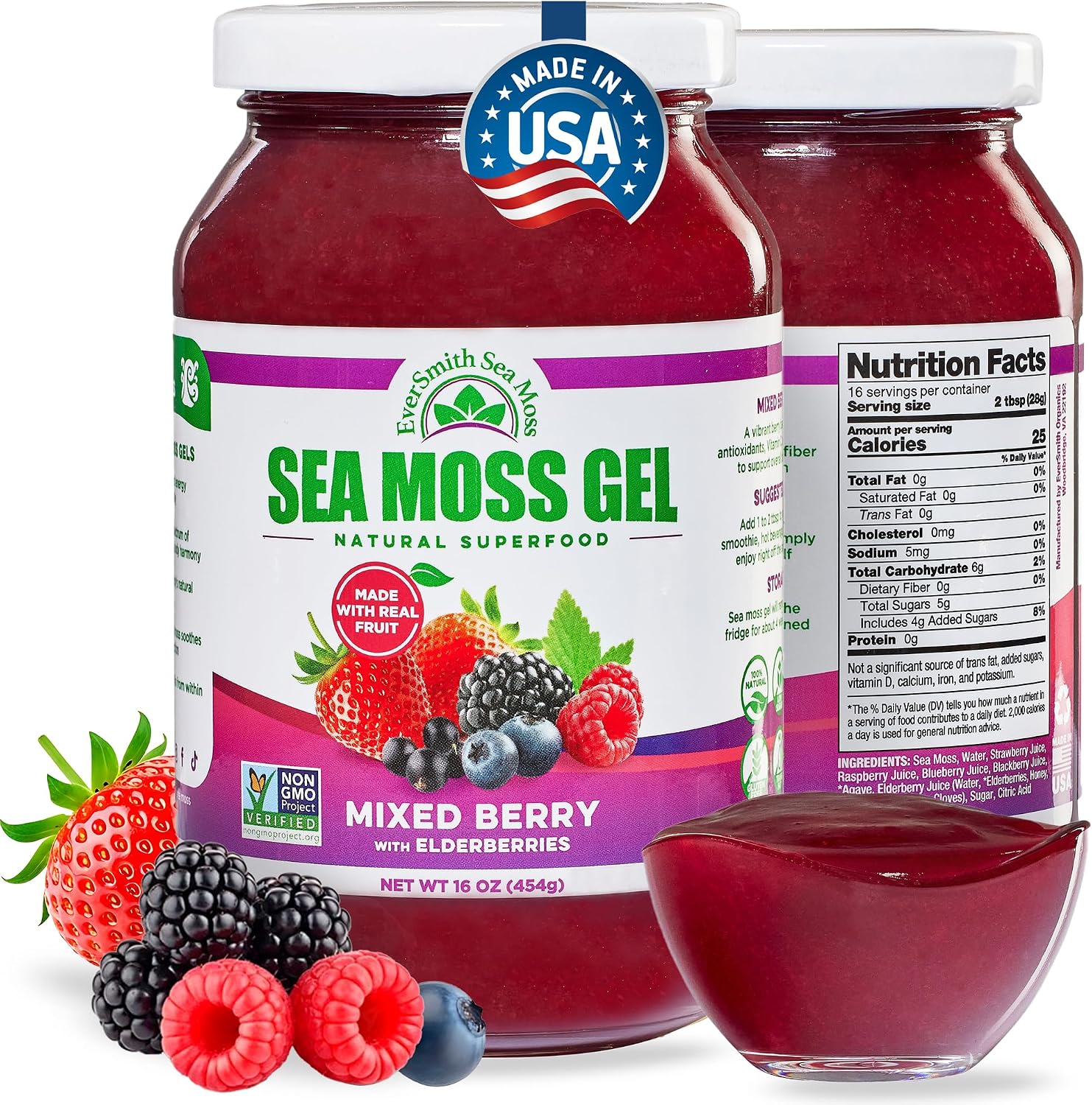 Gel de Musgo Marino Irlandés Salvaje Mixed Berry - EverSmith Organics
