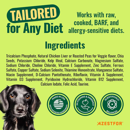 Polvo Pre-Mezcla de Vitaminas para Comida Casera de Perros – 24 Nutrientes Esenciales – Suplemento para Raw, BARF y Sin – Image 7