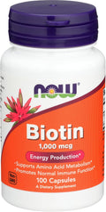 Now Foods Biotina 1000 µg - 100 Cápsulas