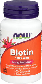 Now Foods Biotina 1000 µg - 100 Cápsulas