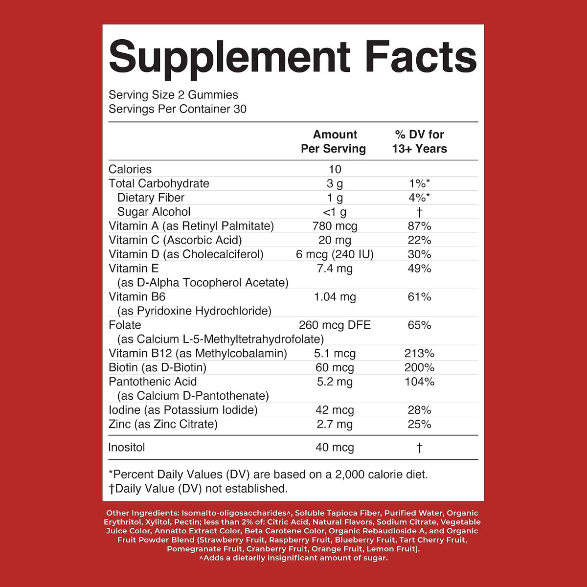 MaryRuth's Multivitamin Gummies for Teens - – Biotina: Contribuye al metabolismo energético normal y al – Image 8