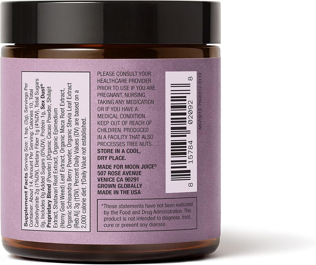 Moon Juice Sex Dust – Potenciador de Líbido Adaptógeno para Mujeres, 14 porciones