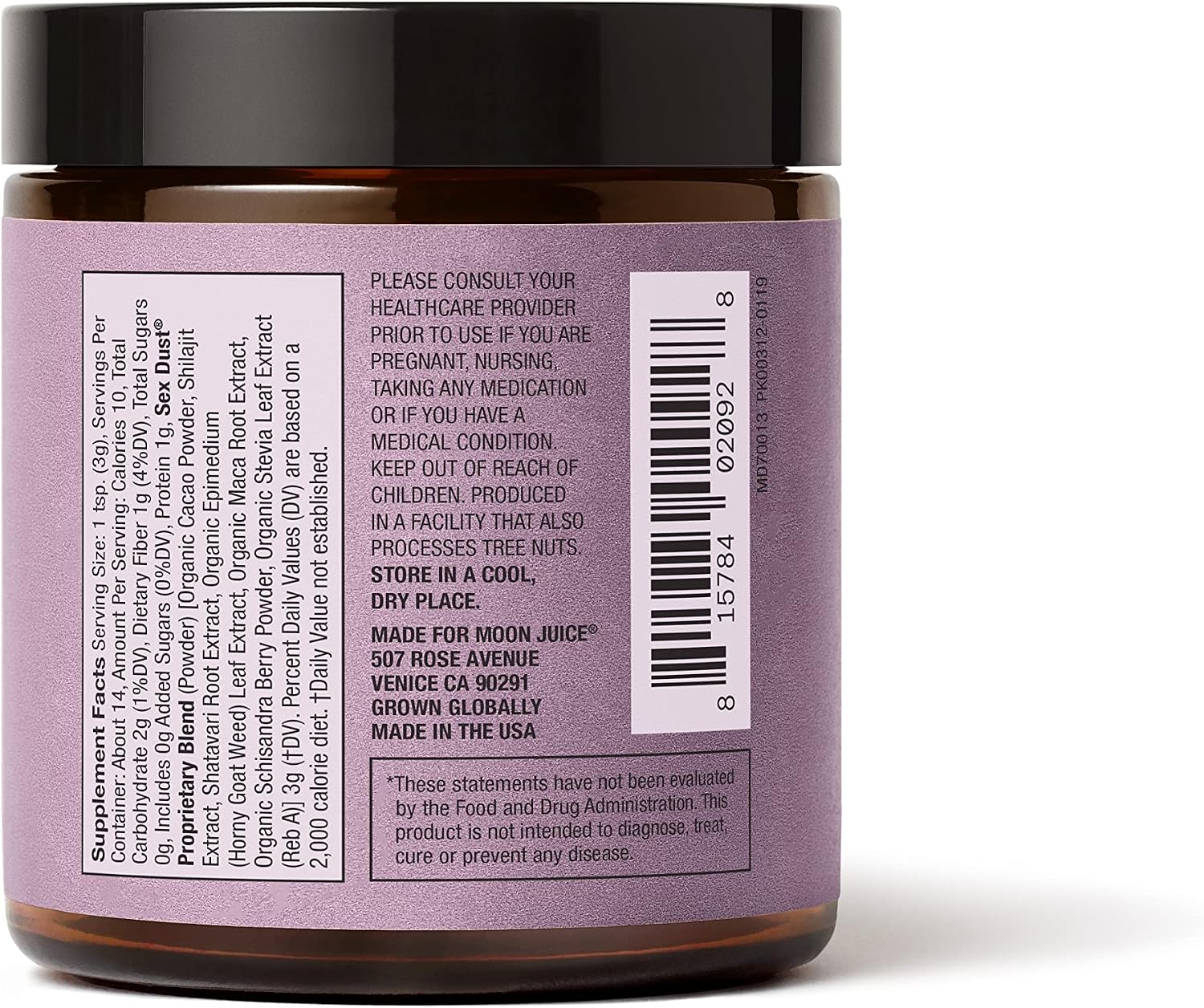Moon Juice Sex Dust – Potenciador de Líbido Adaptógeno para Mujeres, 14 porciones