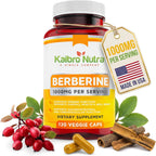 Berberina HCL 1000mg - Suplemento de Berberina, Vegano y Sin Gluten (120 Cápsulas)
