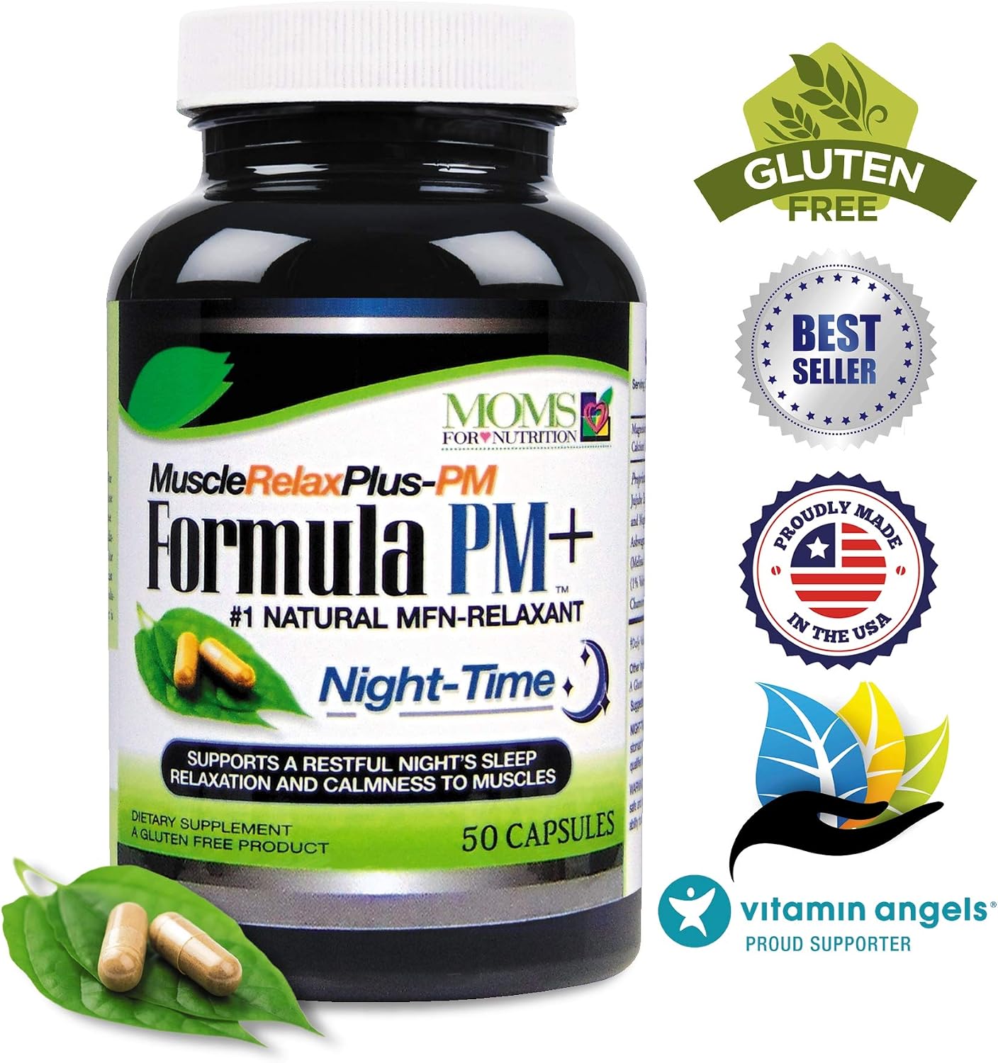 All Natural Muscle Relax Formula PM Plus - Relajante Nocturno Natural (50 Comprimidos)