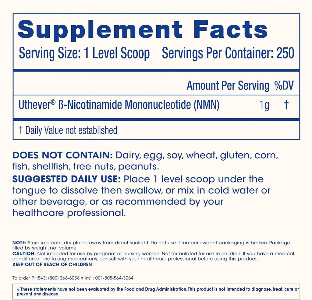 ProHealth NMN Pro Powder (250 Gramos) con Uthever®