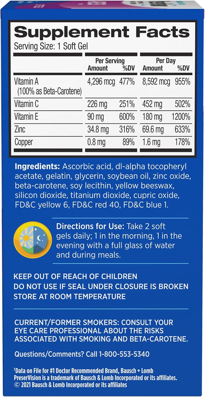 PreserVision AREDS Eye Vitamins, 120 Softgels