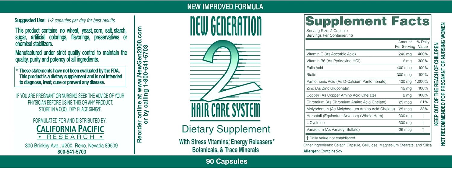 New Generation – Hair Loss and Thinning Hair Control – 90 Capsules