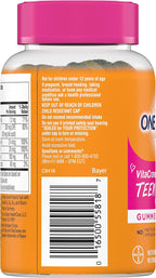 One A Day VitaCraves Teen For Her Gominolas Multivitamínicas, 60 unidades (Pack de 4)