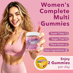 LILICARE Multivitamínico para Mujeres Gominolas - Sin Azúcar, Con Metilfolato, Biotina y Colágeno