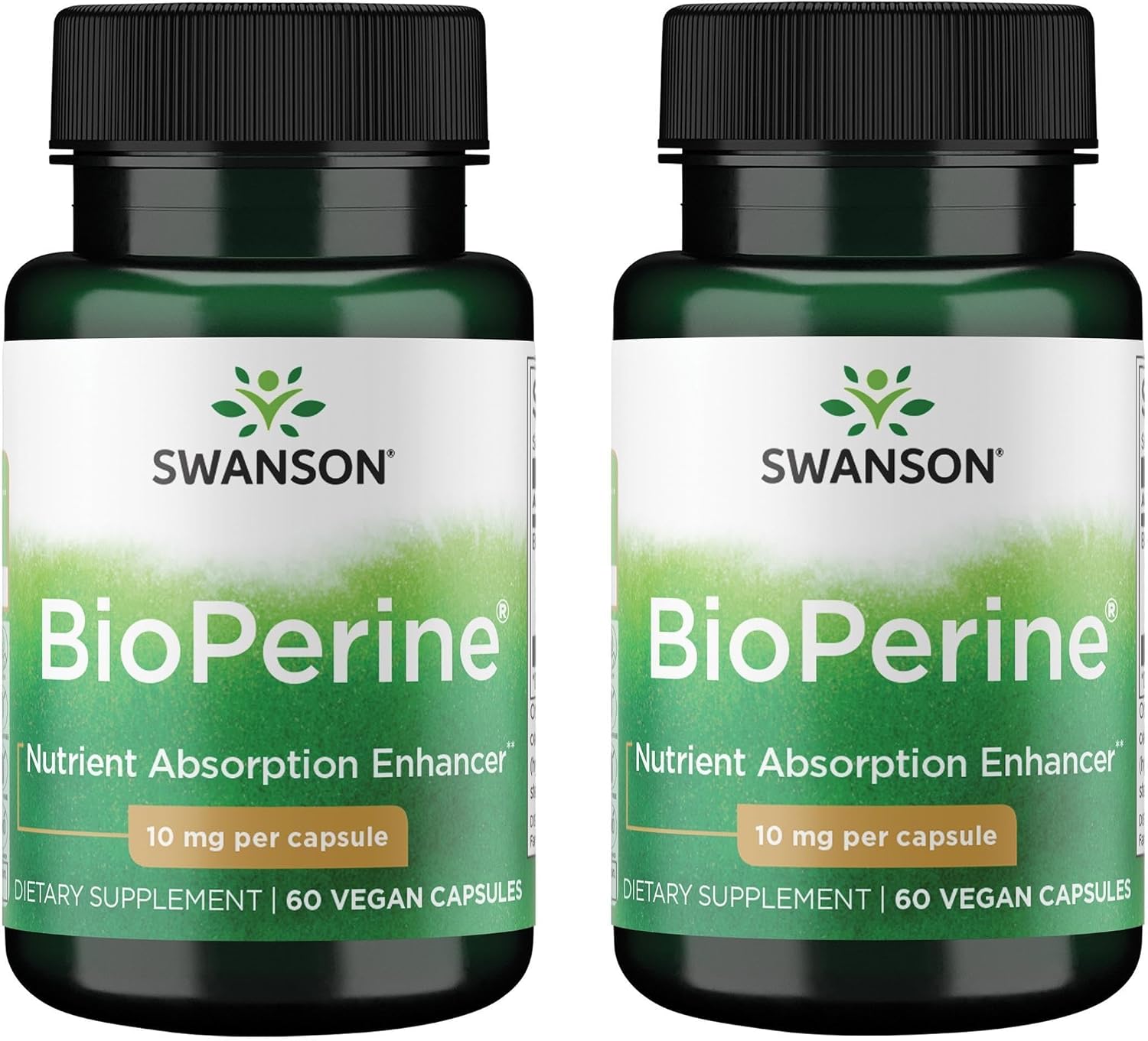 Swanson Bioperine 10 mg 60 Cápsulas (Pack de 2)