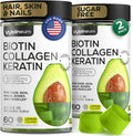 Wellneum Gominolas de Biotina 12000mcg con Colágeno, Keratina y Retinol - Sin Azúcar, 120 Gominolas (2 Envases)