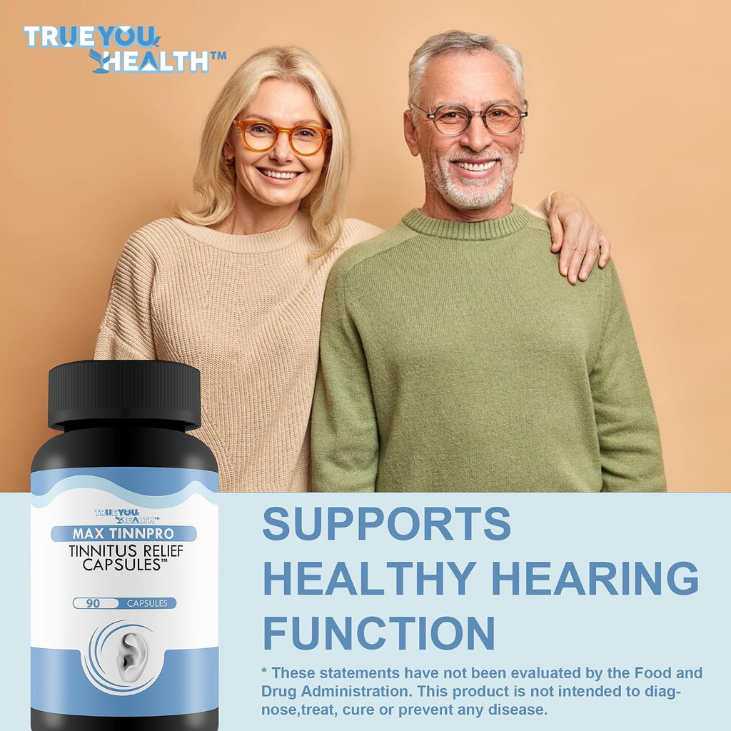 Max Tinnpro Cápsulas para el Apoyo del Tinnitus - Complemento para la Salud Auditiva