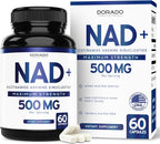 NAD+ Supplement (500mg por porción) - Nicotinamida Adenina Dinucleótido para Hombres y Mujeres - 60 Cápsulas