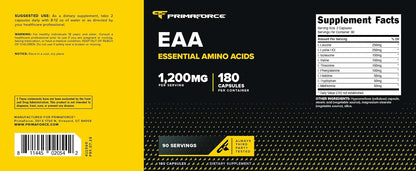 Primaforce EAA Cápsulas 1200mg, 180 Cápsulas, 90 Dosis - Aminoácidos Esenciales – Image 5