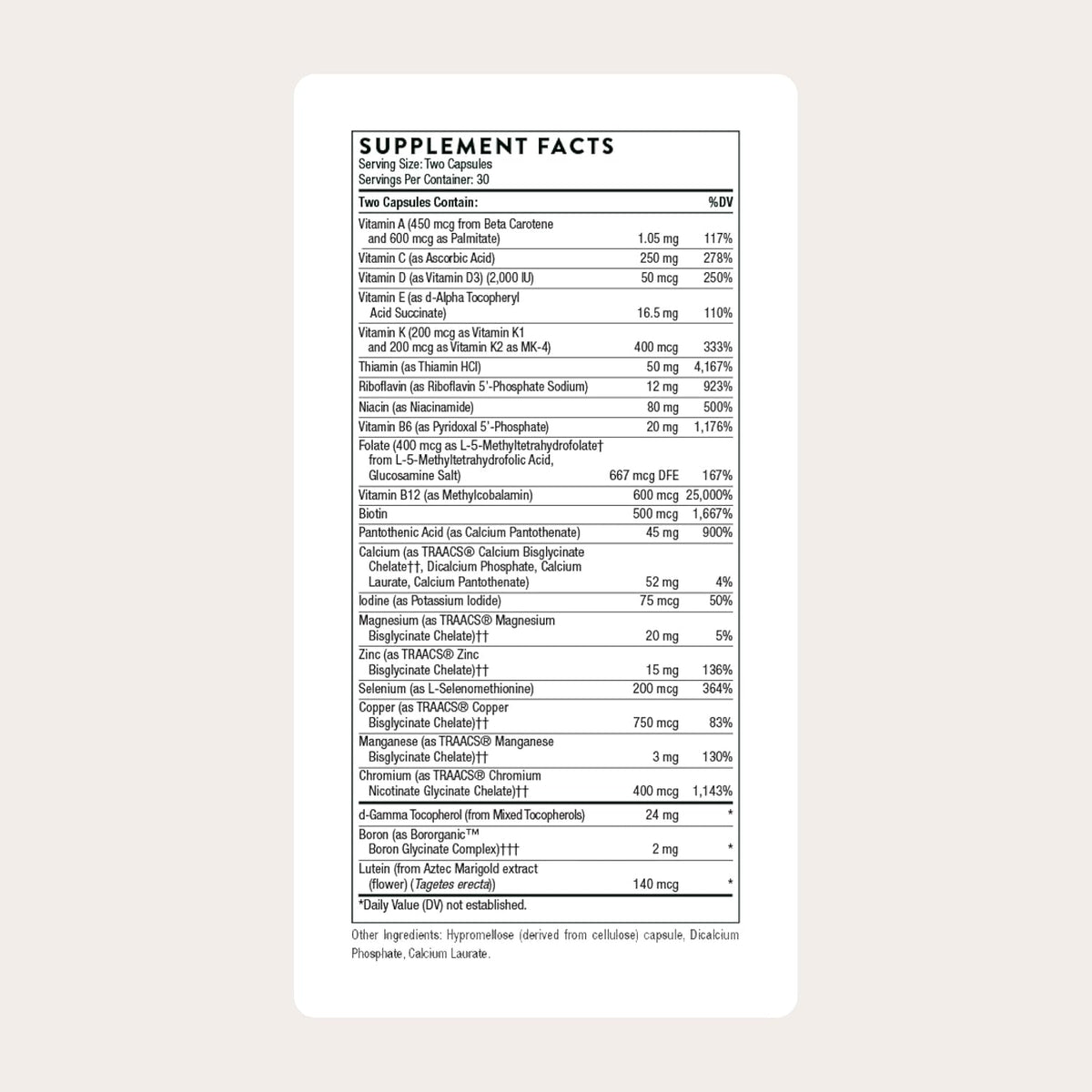THORNE Basic Nutrients 2/Day - – Las vitaminas B6, B12 y el ácido fólico contribuyen al metabolismo energético – Image 2