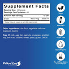 Patient One Biotin 8mg, 60 Cápsulas – Apoyo para Cabello, Piel y Uñas