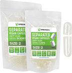 XPRS Nutra Cápsulas Veganas Tamaño 2 Separadas - 100 Unidades - Cápsulas Vacías para Rellenar Suplementos