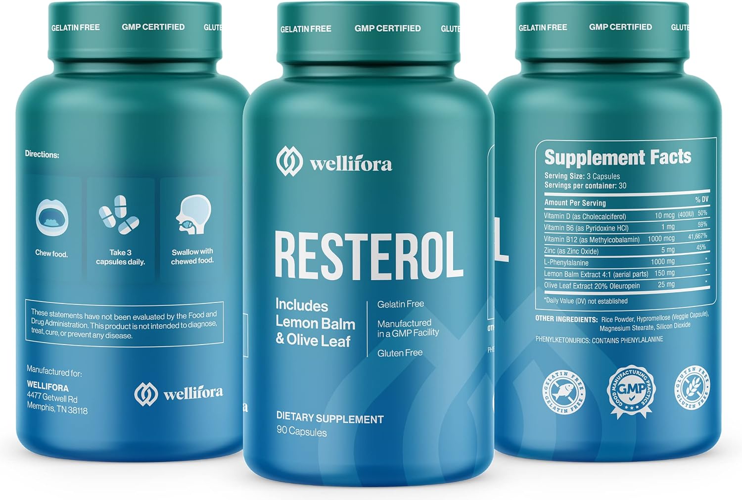 Resterol – Suplemento para la Pigmentación de la Piel con Tirosina, Cobre y Vitaminas B6 y D