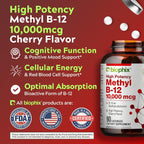 biophix Metilcobalamina B12 10000 mcg - 90 Comprimidos Veganos Sabor Cereza