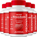 Heart Freedom Capsules, Official HeartFreedom Pills - Energy and Health Maximum Strength, Heart Freedom Circulation Support Capsules, All Natural Glyco Optimizer, Premium Formula Reviews (5 Pack)