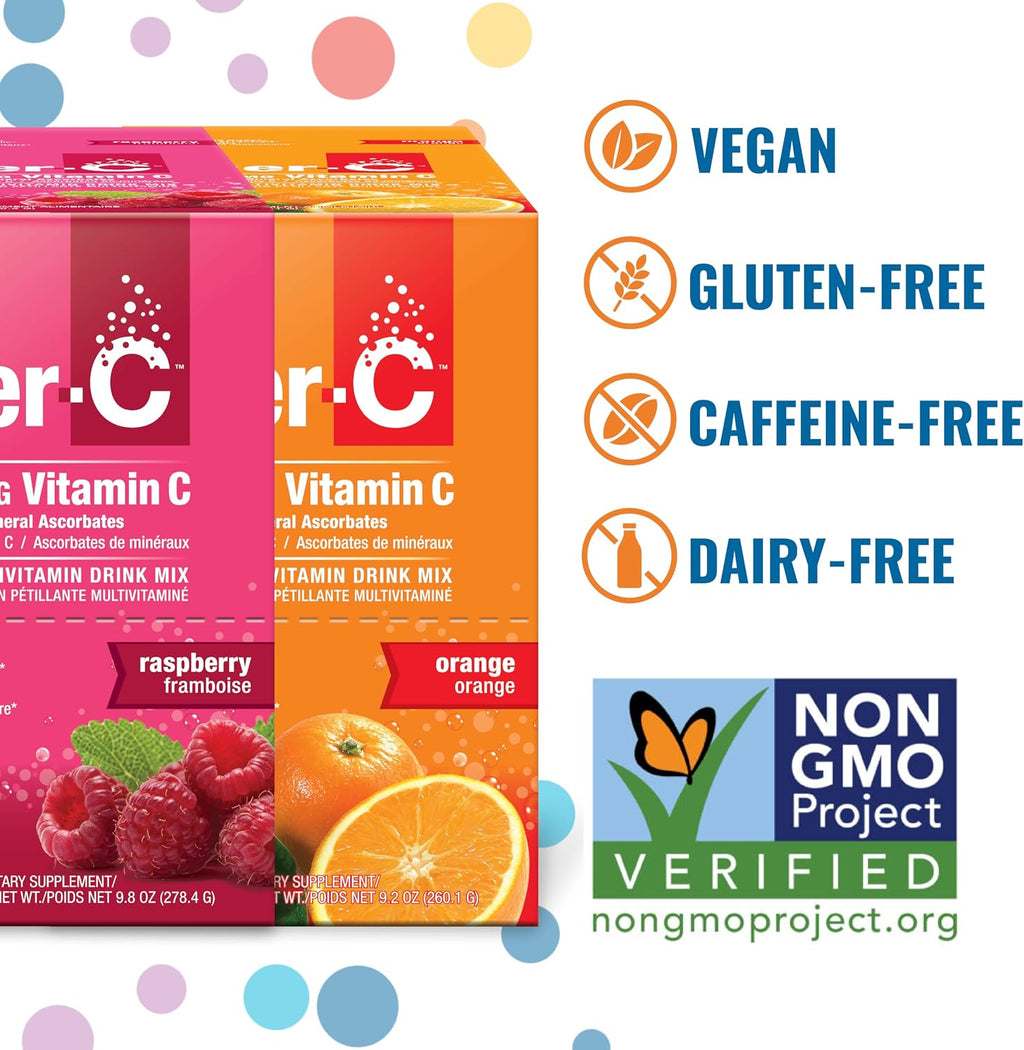 Ener-C Multivitamin Drink Mix - Orange & Raspberry, 60 Packets