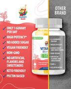 SUNNY SAM Vitamin D3 K2 Gummies 5000 UI, Sin Azúcar, 30 Gominolas