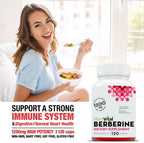 Plantvital Berberina 1200mg (2 cápsulas) - 240 Cápsulas Veganas, No OGM