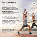 Whole Nature Vitamina D3 + K2 MK-7 con BioPerine - 5000 UI D3 + K2 MK-7 para Huesos - 60 Cápsulas Veganas