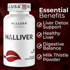Hallusa Natural Suplemento para la Salud Hepática con Cardo Mariano, Complejo B y Alcachofa - 60 Comprimidos