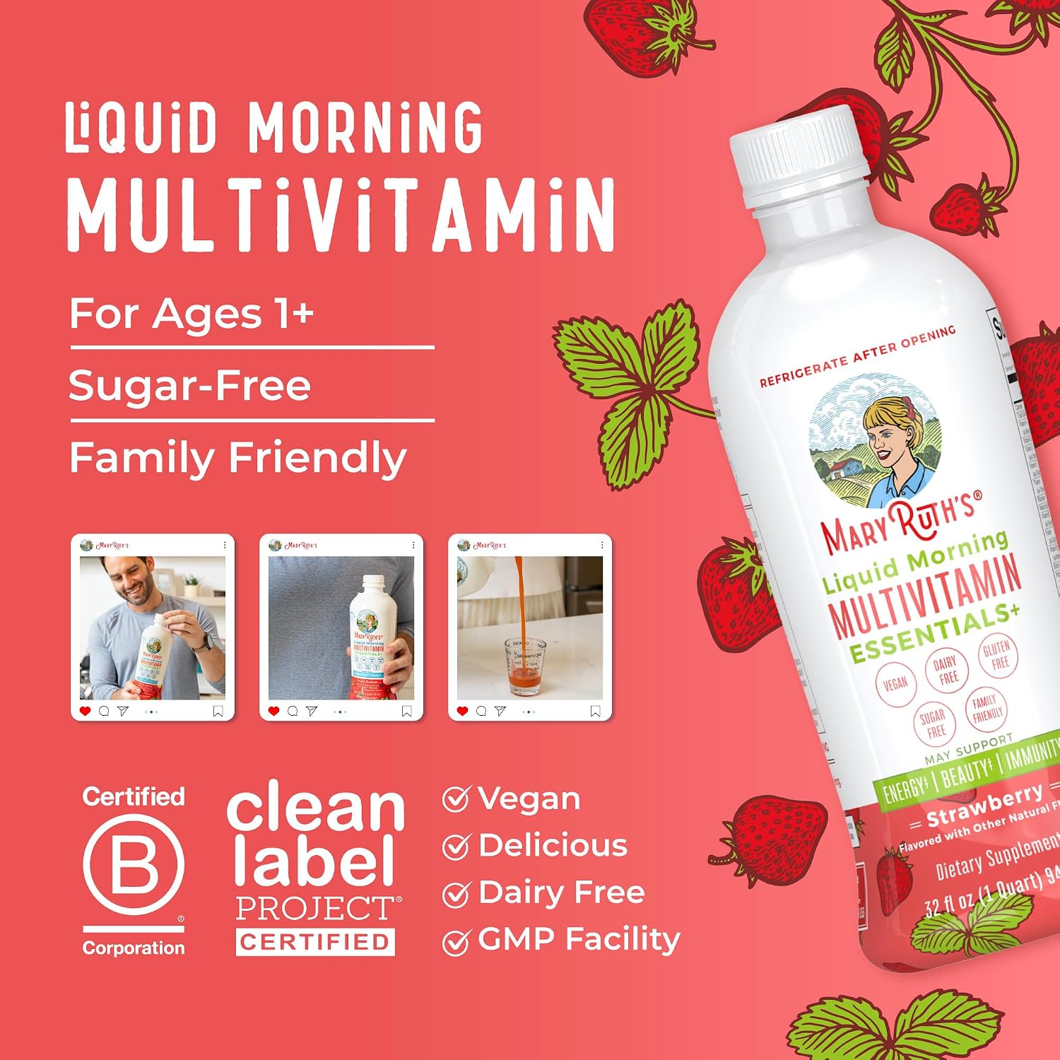 MaryRuth's Multivitamínico Líquido Esenciales+ 946 ml