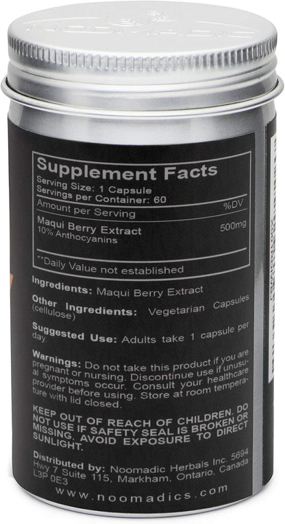 Maqui Berry, 60 Cápsulas | 500mg, Extracto Estandarizado (10% Antocianinas) – Image 2