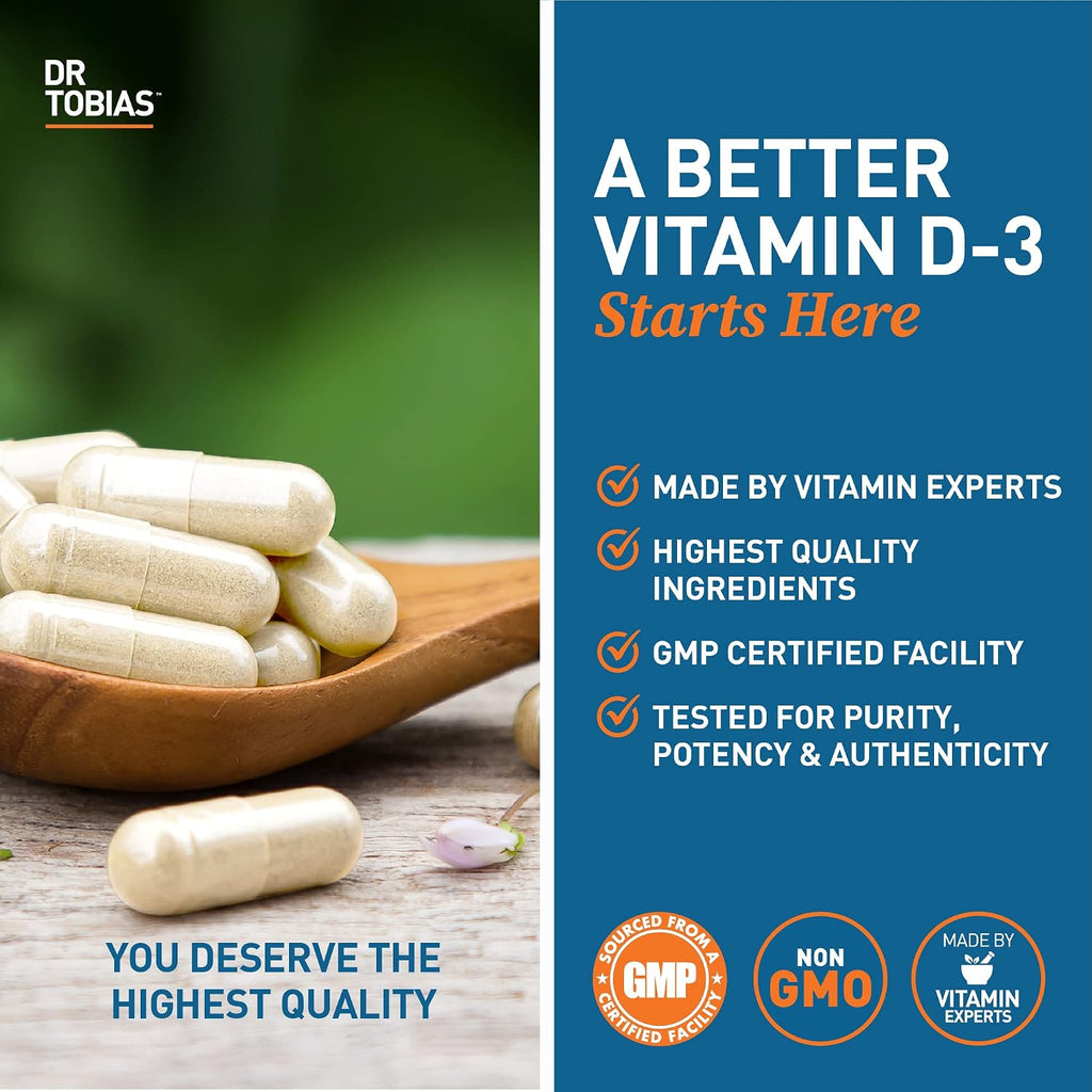 Dr. Tobias Vitamina D3 5000 IU – 90 Cápsulas