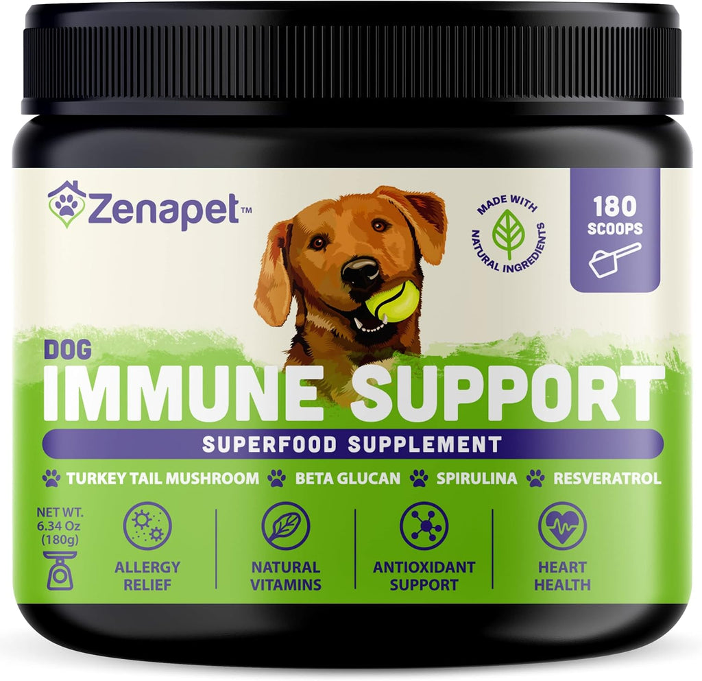Zenapet Immune Support Premium Powder Topper para Perros - Apoyo Inmunológico y Digestivo