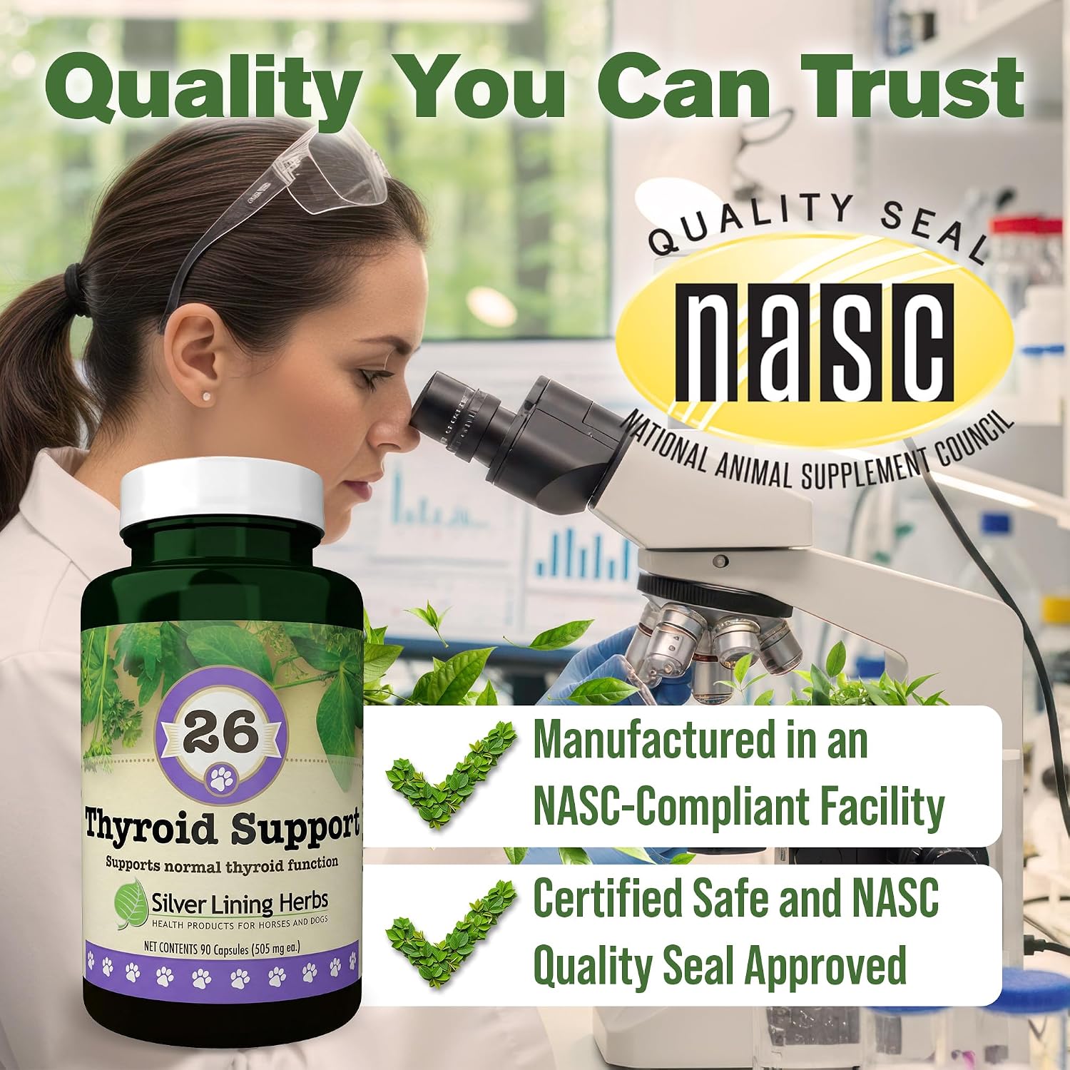 Suplemento Tiroideo Natural para Perros con Perejil, Ashwagandha, Jengibre, Cardo Mariano y Gordolobo - 90 Cápsulas