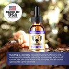 MycoDog Breathe - Gotas de apoyo respiratorio para perros - Confort respiratorio y salud de las vías respiratorias - Para Bulldogs Franceses, Pugs y razas de hocico plano - Mezcla natural de hongos y ashwagandha