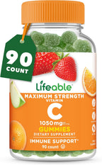 Lifeable Vitamina C - Gominolas Sabor Natural - 90 Gummies (1050 mg)
