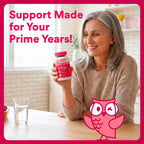SmartyPants Women's Plus 50+ Multi & Omegas Multivitamínico Gummies con Omega 3 DHA/EPA, Metilfolato, CoQ10 - 90 Gominolas