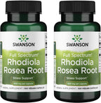Swanson Rhodiola Rosea Raíz - 400 mg, 100 Cápsulas (2 Pack)