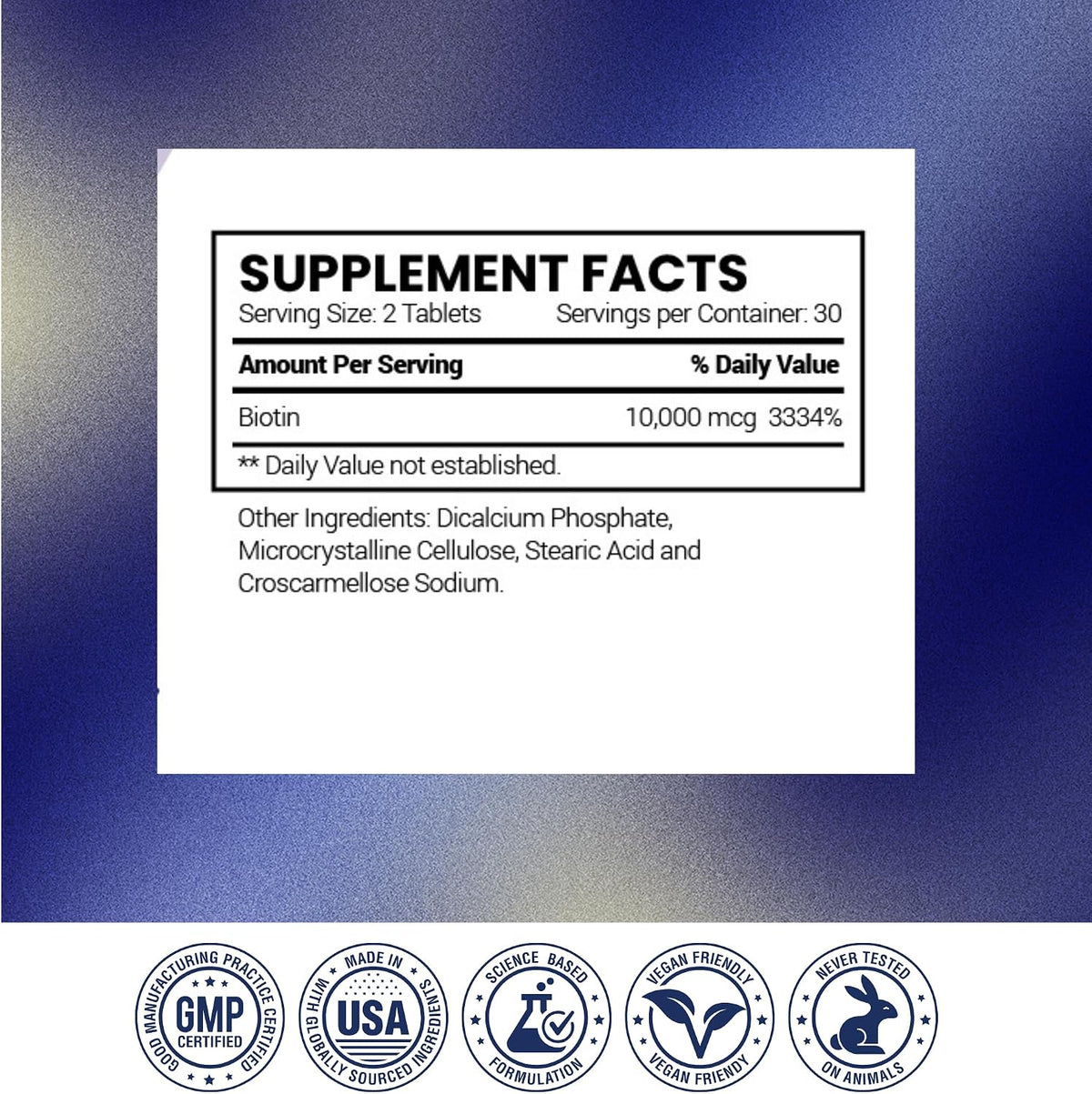 Research Verified Biotin 10000mcg – Pure – La biotina contribuye al mantenimiento del cabello en condiciones – Image 8
