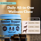 Natural Dog Company Vitaminas para Perros Senior - Masticables para Apoyo Cognitivo, Cardíaco y Visual, 90 unidades