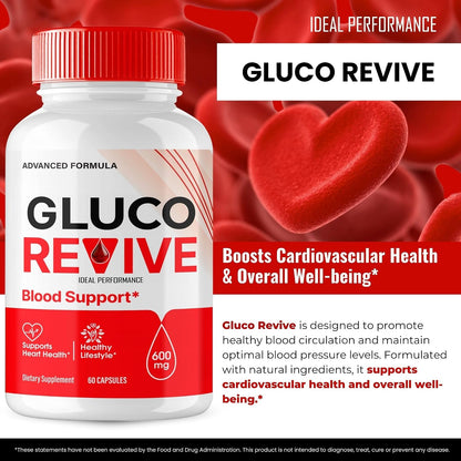 Gluco Revive Pills, Gluco Revive Supplement Capsules - 2 Pack – Image 4