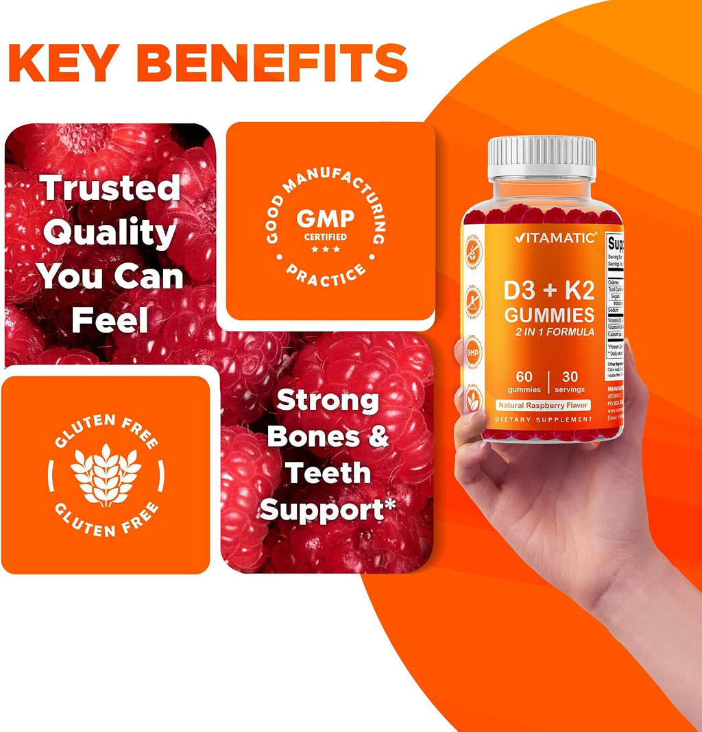 Vitamatic Vitamina D3 + K2 Gominolas – 60 unidades