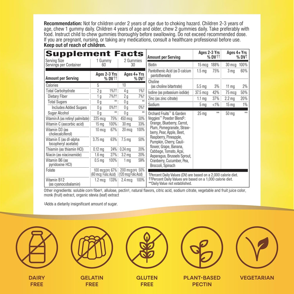Nature's Way Alive! Kids Multivitamínico en Gomitas Sin Azúcar para Niños 2+