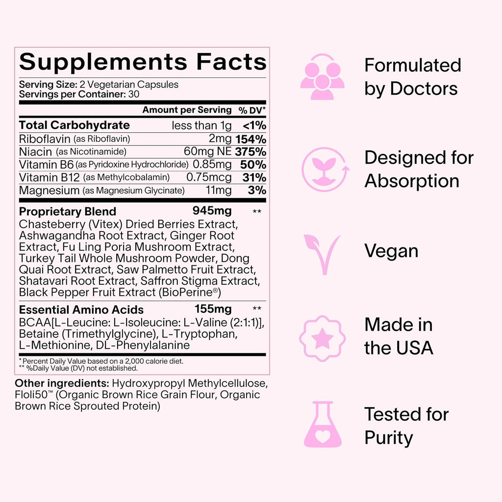 Ladywell Daily Hormone Balance Cápsulas - Apoyo Hormonal Natural para Mujeres