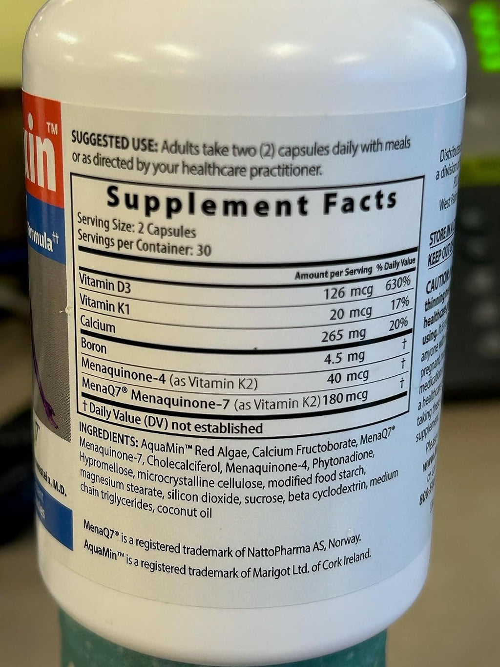 Medix Select Kaltrexin - Suplemento con Vitaminas K2, K1, D3, Calcio y Boro