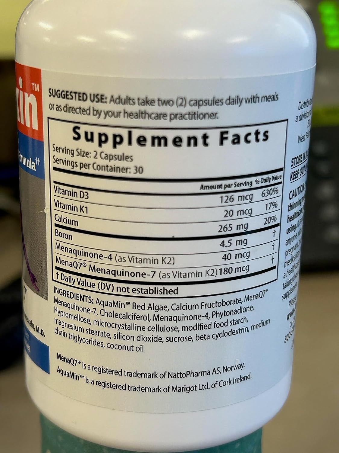 Medix Select Kaltrexin - Suplemento con Vitaminas K2, K1, D3, Calcio y Boro